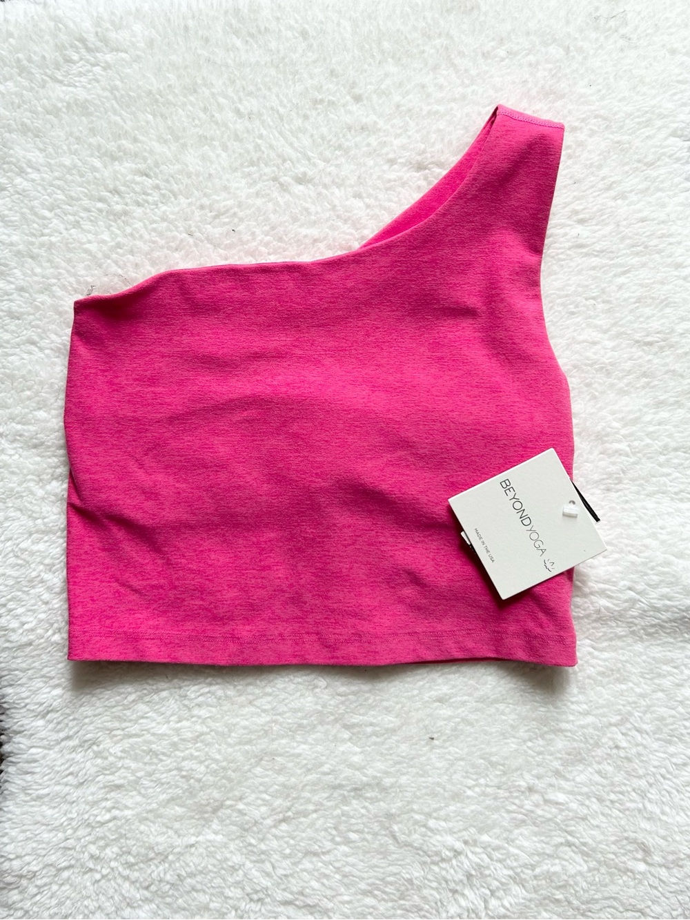 Beyond Yoga One -Shoulder Pink Crop Top NWT